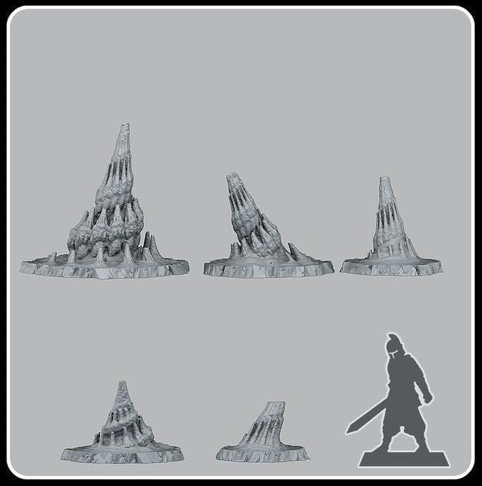 Buried Elder Things Dwellings - Fantastic Plants and Rocks - Print Your Monsters - Sigmarite Boutique