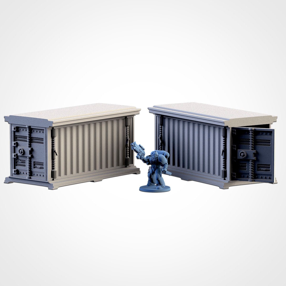 Cargo Containers - Scifi Terrain - 3D Printed PLA Plastic - Sigmarite Boutique