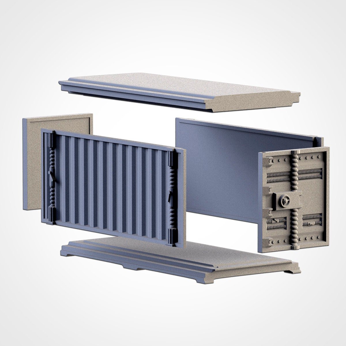 Cargo Containers - Scifi Terrain - 3D Printed PLA Plastic - Sigmarite Boutique