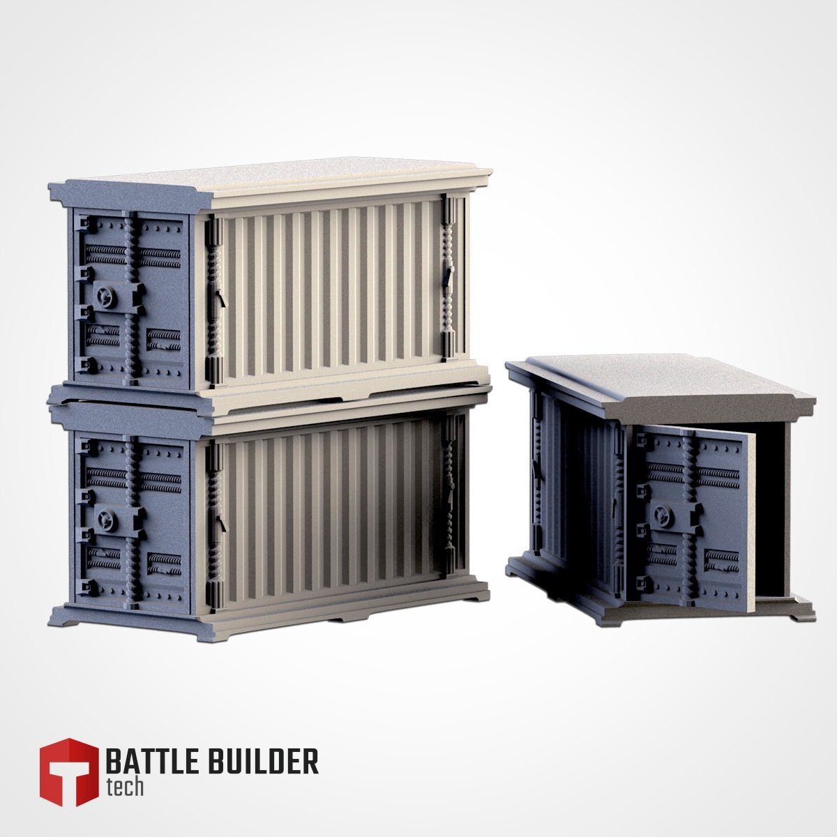 Cargo Containers - Scifi Terrain - 3D Printed PLA Plastic - Sigmarite Boutique