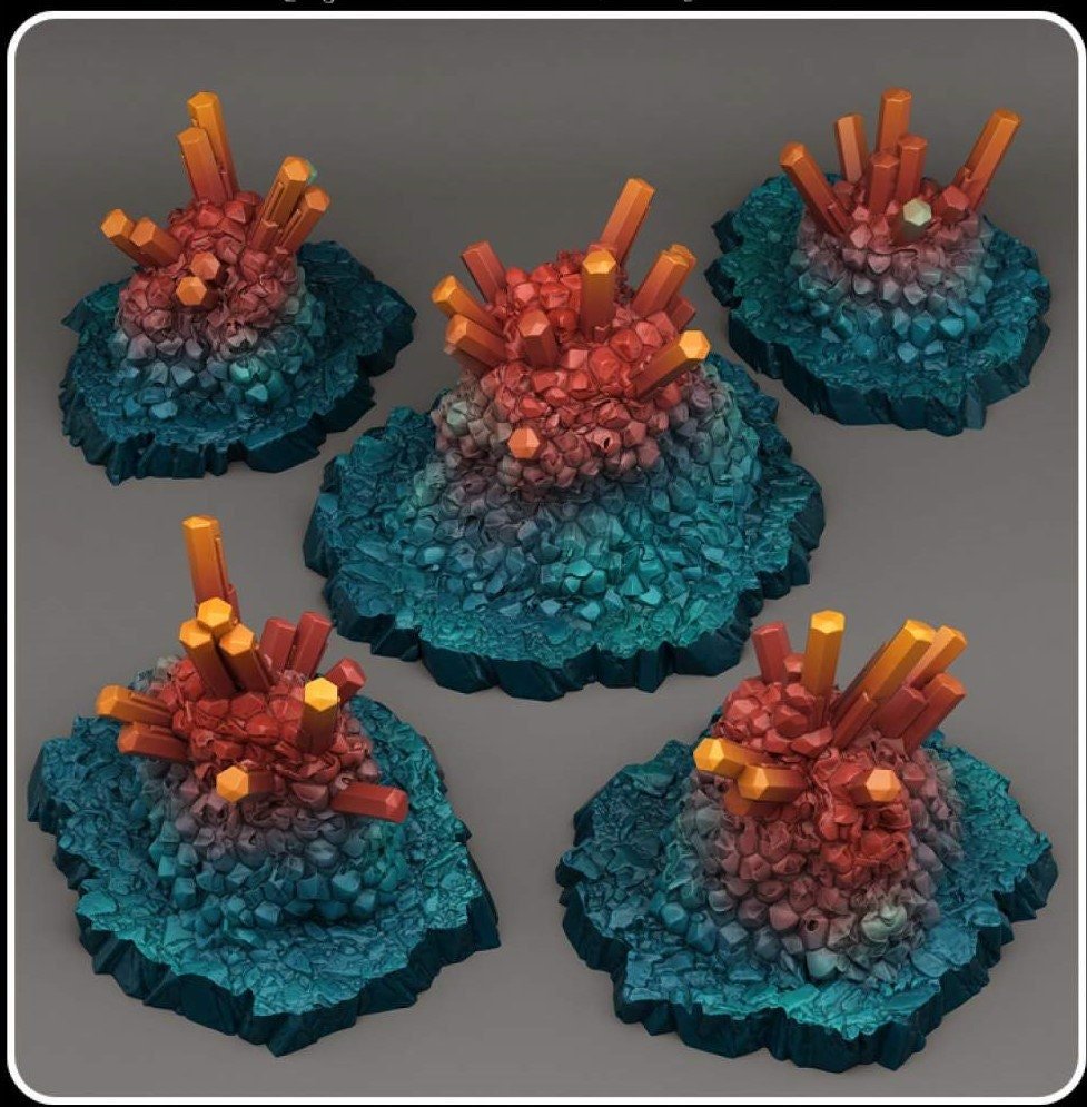 Cave Blazing Crystals - Fantastic Plants and Rocks - Print Your Monsters - Sigmarite Boutique