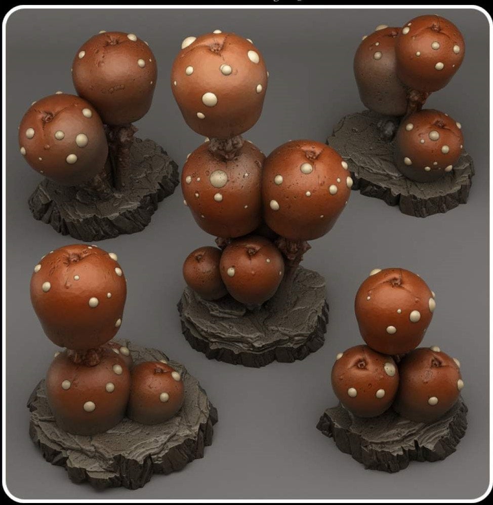 Cave Mushrooms - Fantastic Plants and Rocks - Print Your Monsters - Sigmarite Boutique