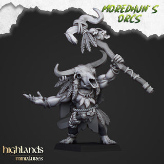 Cave Orc Shaman - Moredhun's Orcs - Highlands Miniatures - Sigmarite Boutique