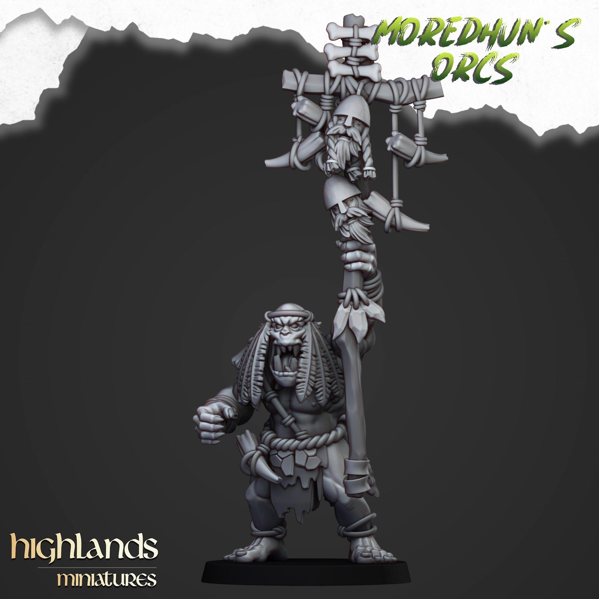 Cave Orcs - Moredhun's Orcs - Highlands Miniatures - Sigmarite Boutique