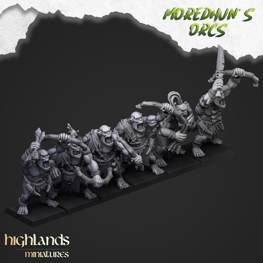 Cave Orcs - Moredhun's Orcs - Highlands Miniatures - Sigmarite Boutique