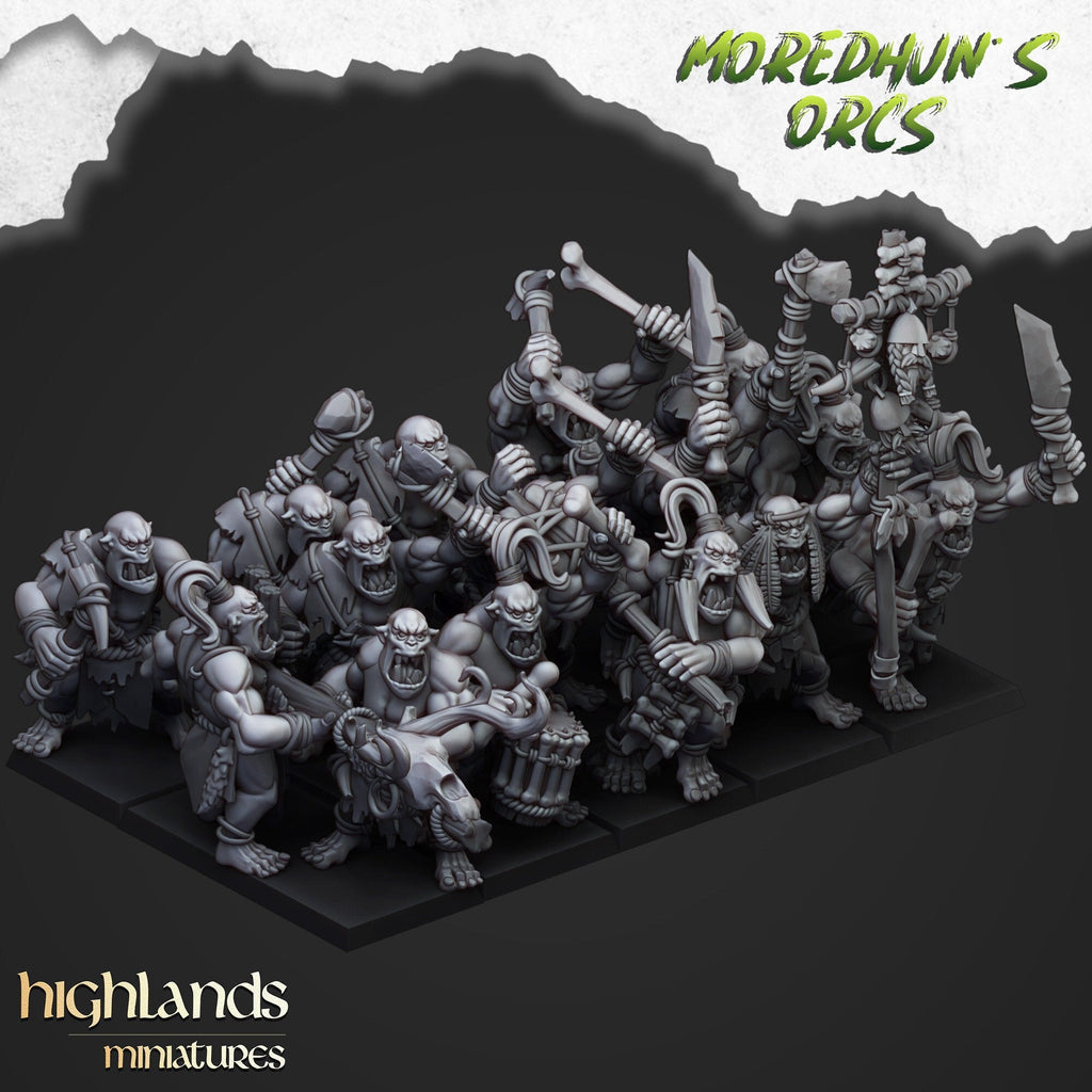 Cave Orcs - Moredhun's Orcs - Highlands Miniatures - Sigmarite Boutique