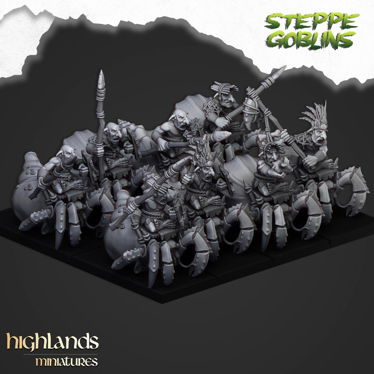 Coastal Goblin Crab Cavalry - Highlands Miniatures - Sigmarite Boutique