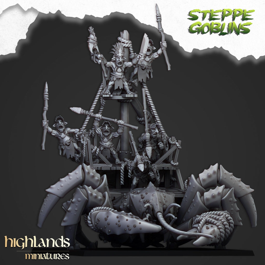 Coastal Goblins on Giant Crab - Highlands Miniatures - Sigmarite Boutique