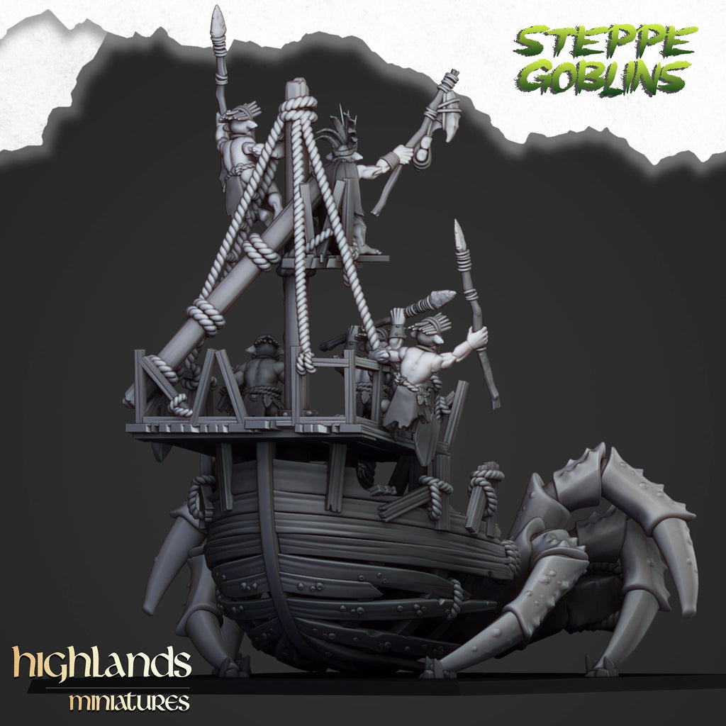 Coastal Goblins on Giant Crab - Highlands Miniatures - Sigmarite Boutique