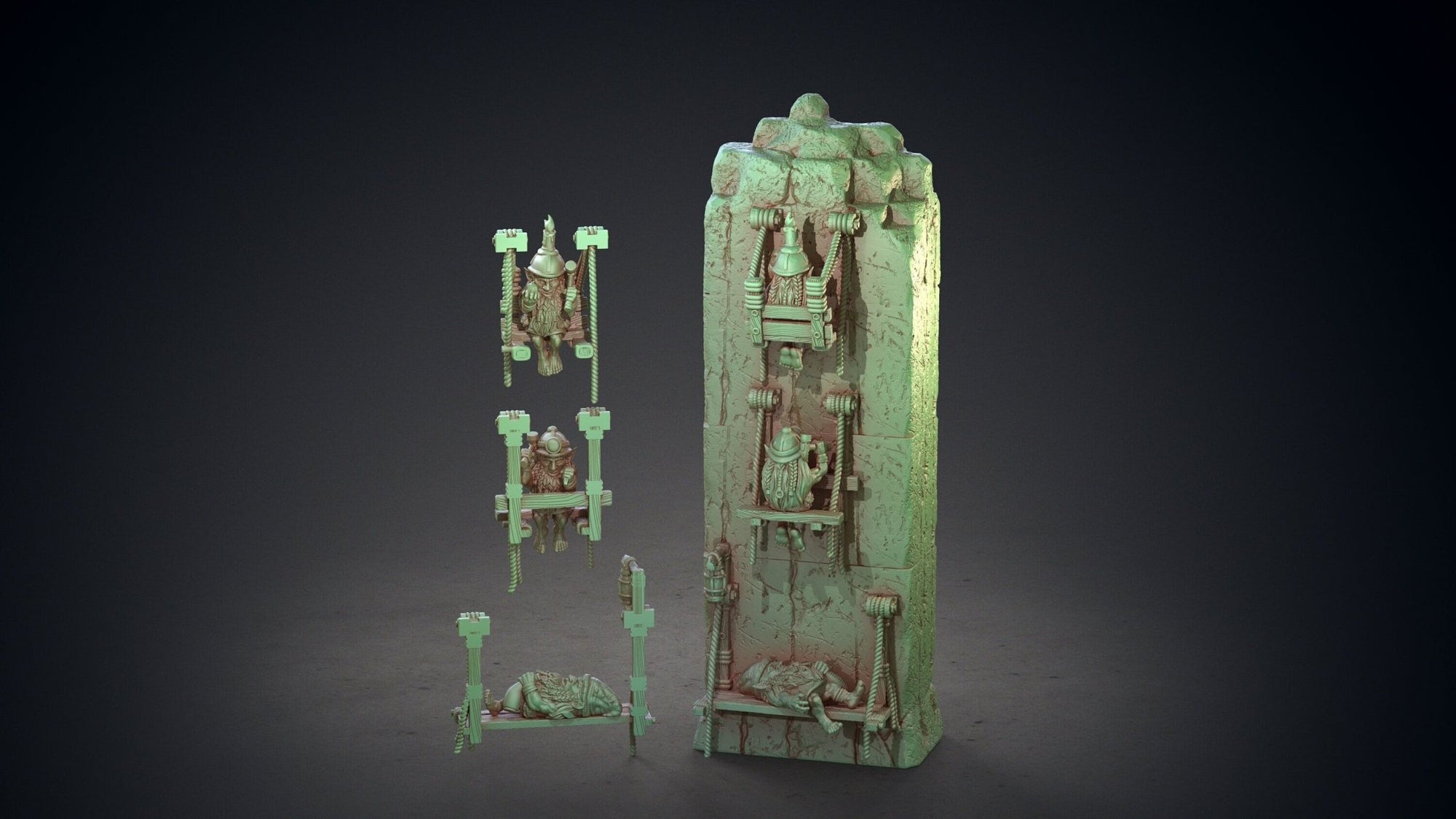 Coblynau Miner Diorama - Celtic Mythology - Clay Cyanide - Sigmarite Boutique