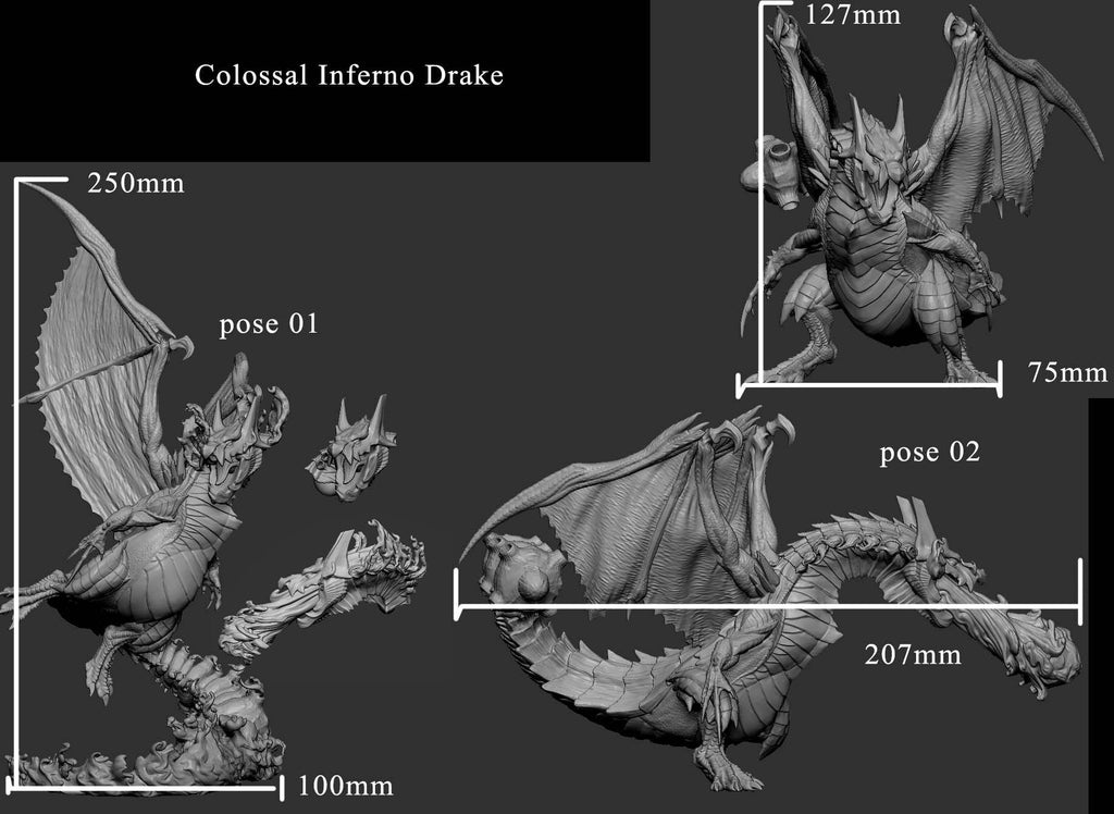 Colossal Inferno Drake - Mini Monster Master - Mini Monster Mayhem - Sigmarite Boutique
