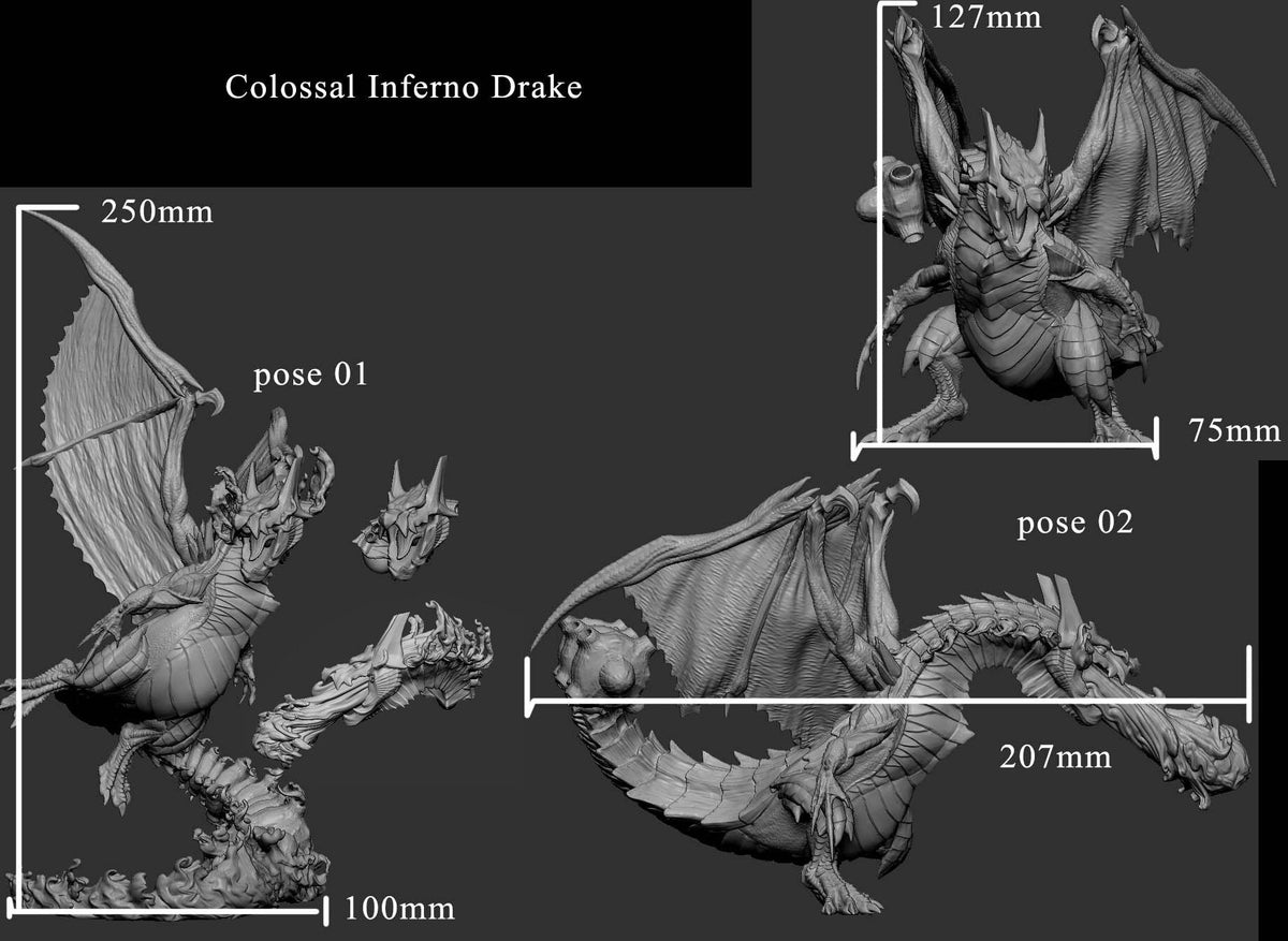 Colossal Inferno Drake - Mini Monster Master - Mini Monster Mayhem - Sigmarite Boutique