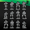 Combat Bots - 10mm, 15mm or 28mm Sci-Fi Miniatures Robot Infantry Squad or Platoon - Wardaddy Studios - Sigmarite Boutique