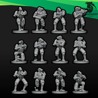 Combat Bots - 10mm, 15mm or 28mm Sci-Fi Miniatures Robot Infantry Squad or Platoon - Wardaddy Studios - Sigmarite Boutique