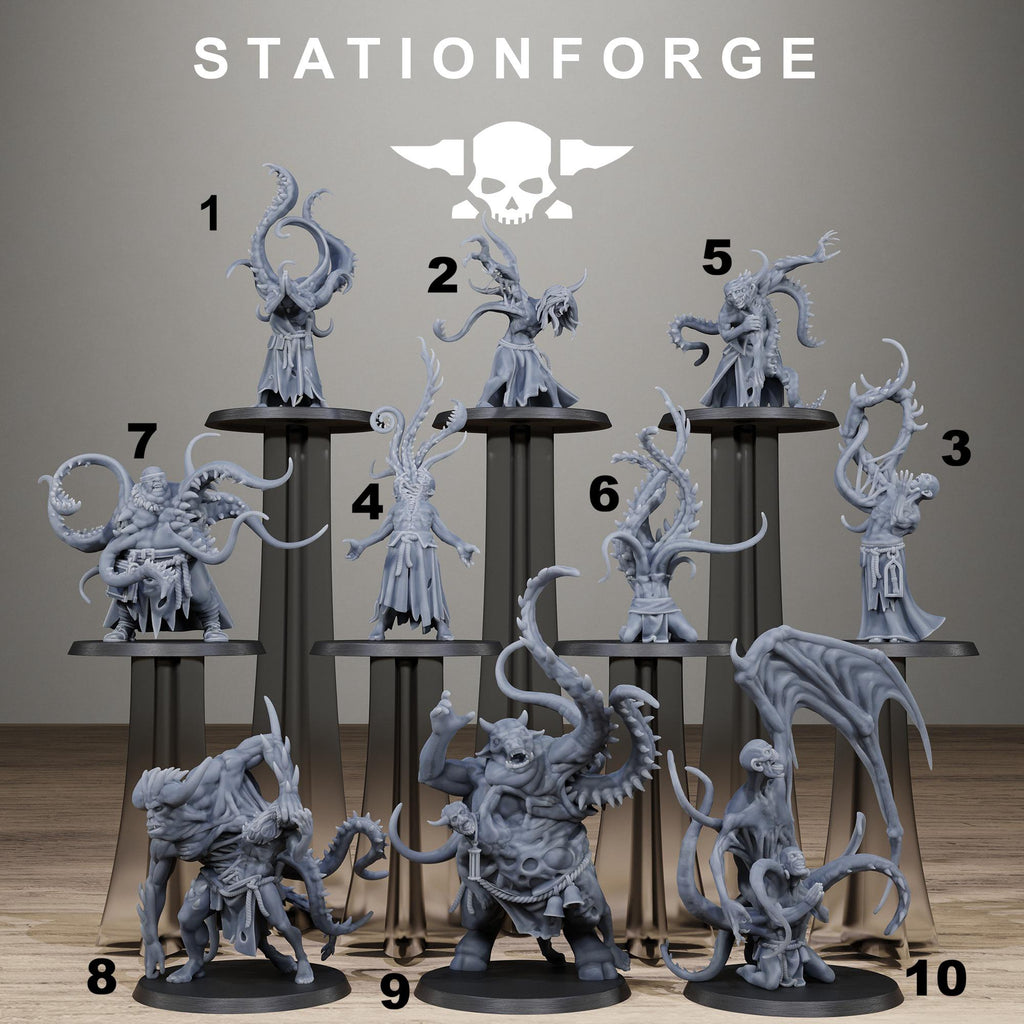 Corrupted Guard Possessed Demons Corrupted Resin Miniatures for Sci Fi Wargaming, RPGs & Tabletop Gaming - StationForge - Sigmarite Boutique