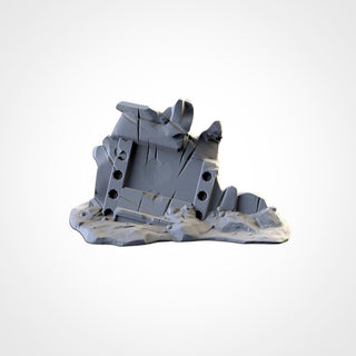 Crashed Vehicles - Scifi Terrain - 3D Printed PLA Plastic - Sigmarite Boutique