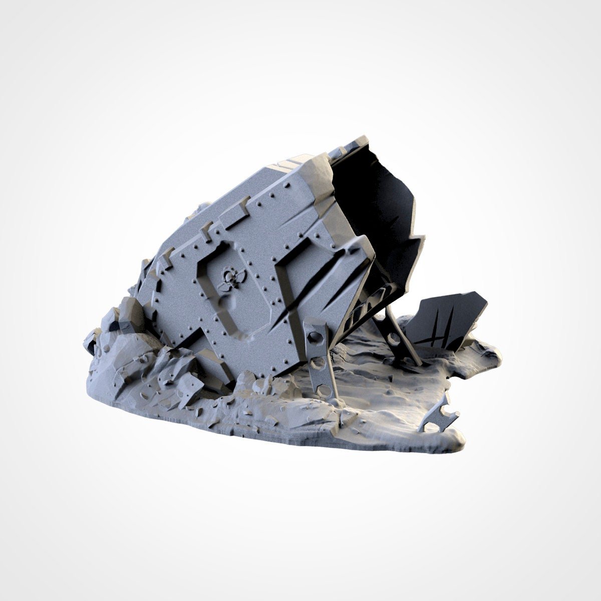 Crashed Vehicles - Scifi Terrain - 3D Printed PLA Plastic - Sigmarite Boutique