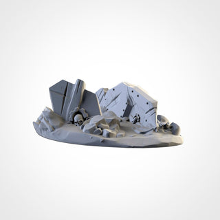 Crashed Vehicles - Scifi Terrain - 3D Printed PLA Plastic - Sigmarite Boutique