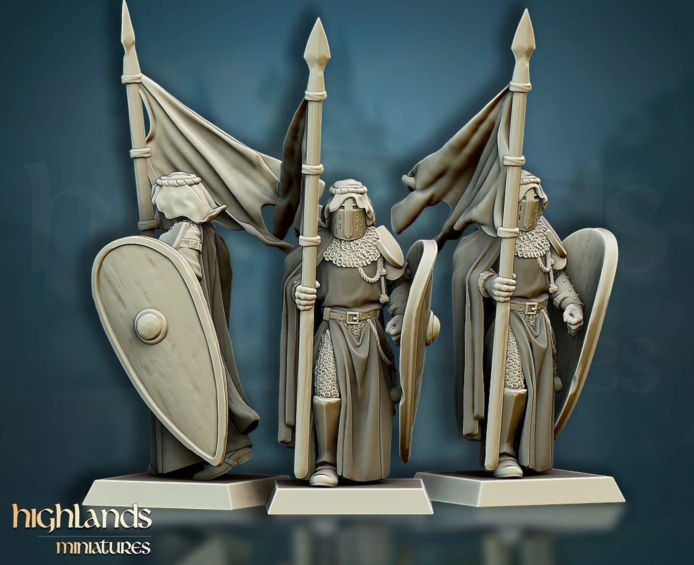 Crusaders - Highlands Miniatures - Sigmarite Boutique