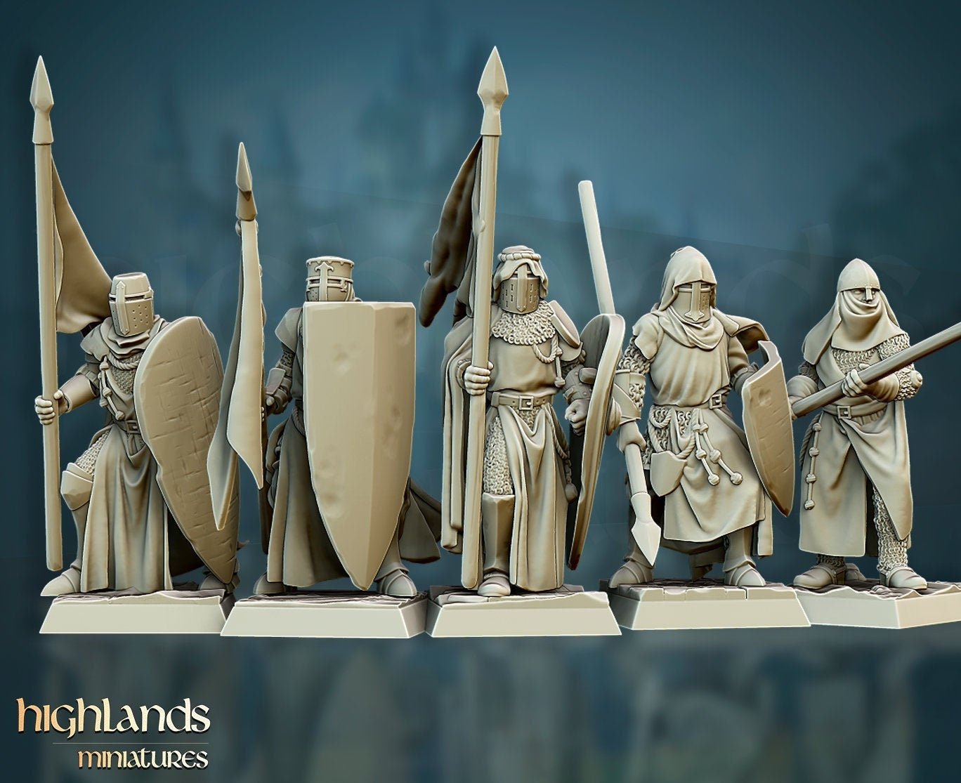 Crusaders - Highlands Miniatures - Sigmarite Boutique