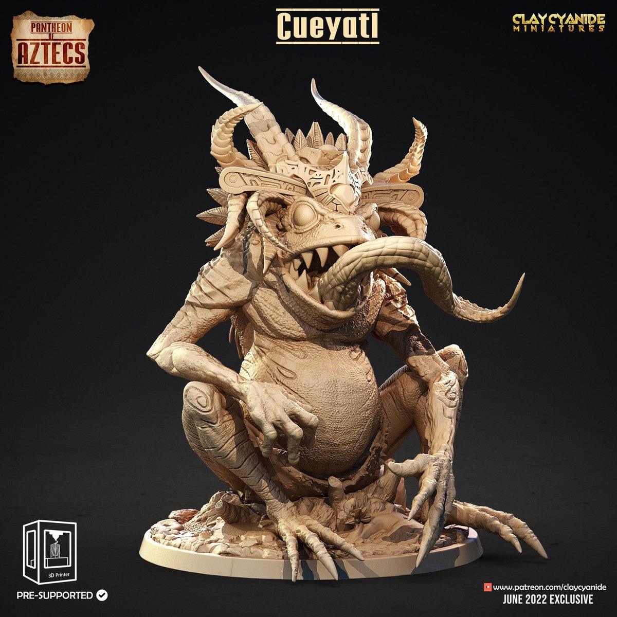 Cueyatl - Pantheon of the Aztecs - Clay Cyanide - Sigmarite Boutique