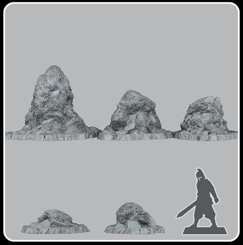Curious Grassy Rocks - Fantastic Plants and Rocks - Print Your Monsters - Sigmarite Boutique
