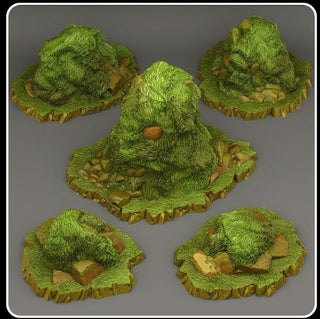 Curious Grassy Rocks - Fantastic Plants and Rocks - Print Your Monsters - Sigmarite Boutique