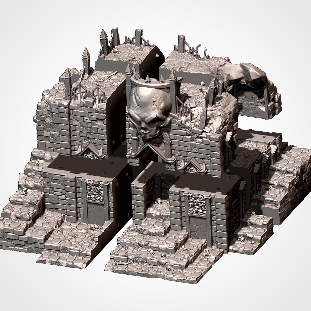 Cursed Mausoleum Gothic Cemetery Ruins for DnD, RPGs & 28mm Fantasy Wargaming - Sigmarite Boutique