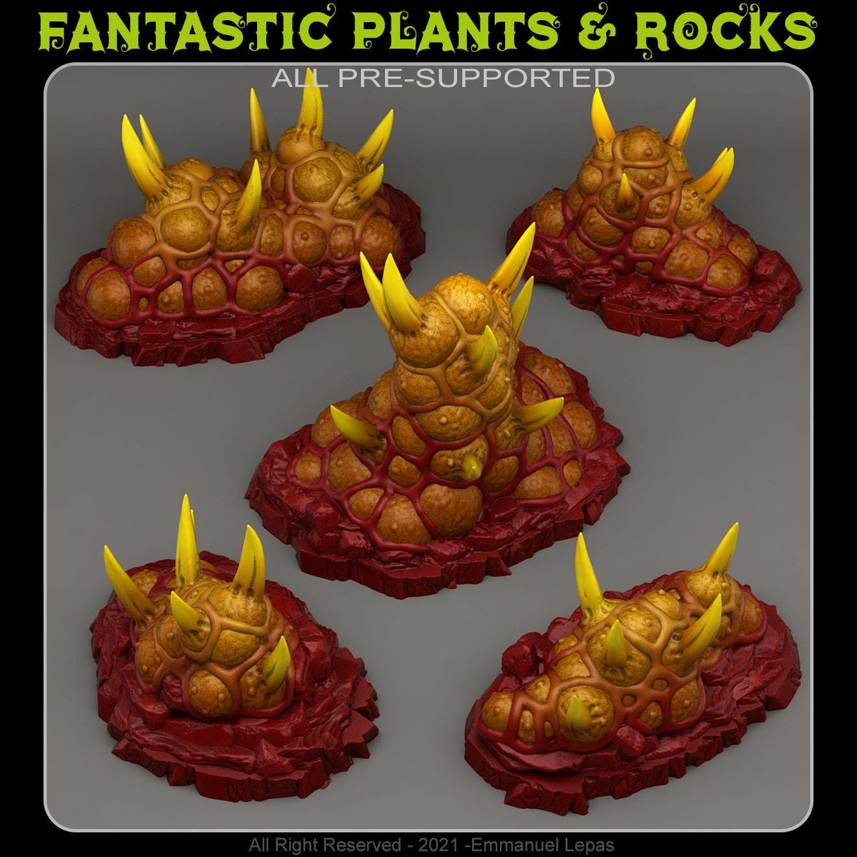 Dangerous Aberrant Plants - Fantasy Scatter Terrain for DnD, RPGs & 28mm Wargaming Resin Printed Terrain Set - Sigmarite Boutique