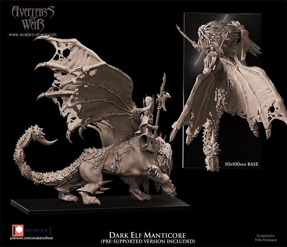 Dark Elf Manticore - Avatars of War - Sigmarite Boutique