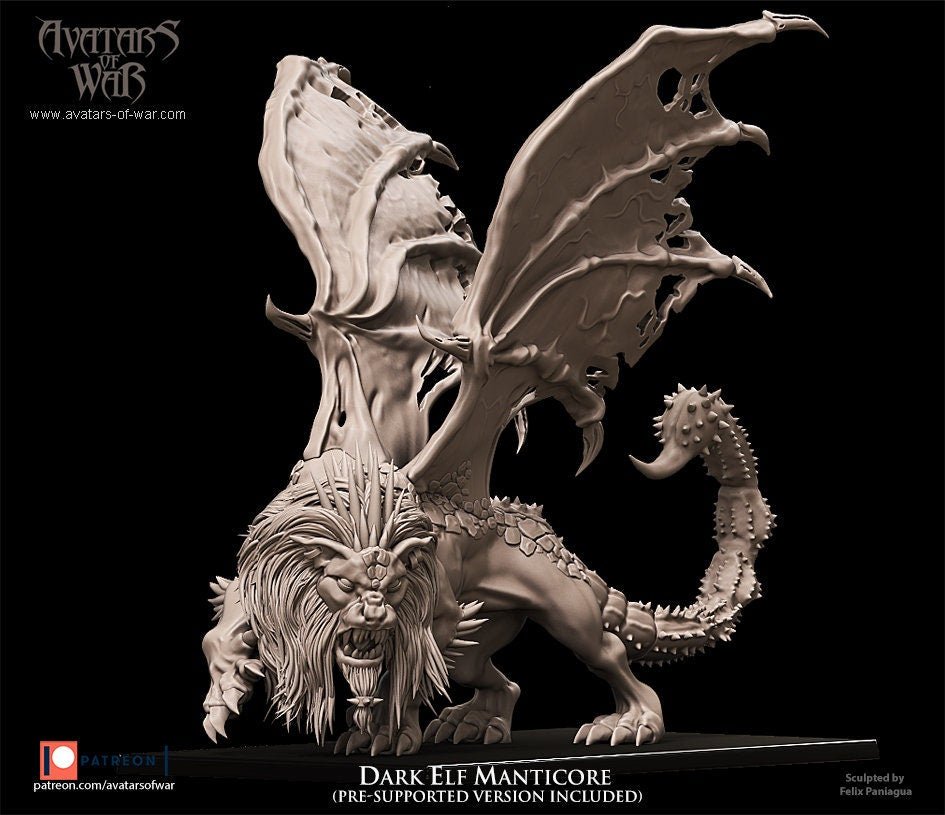 Dark Elf Manticore - Avatars of War - Sigmarite Boutique
