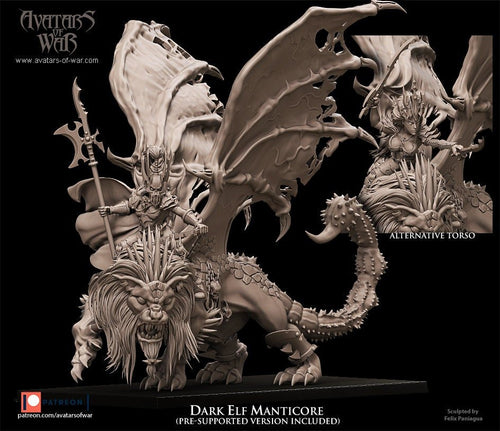 Dark Elf Manticore - Avatars of War - Sigmarite Boutique