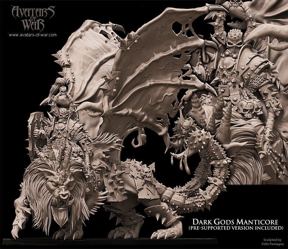Dark Gods Manticore Rider - Avatars of War - Sigmarite Boutique