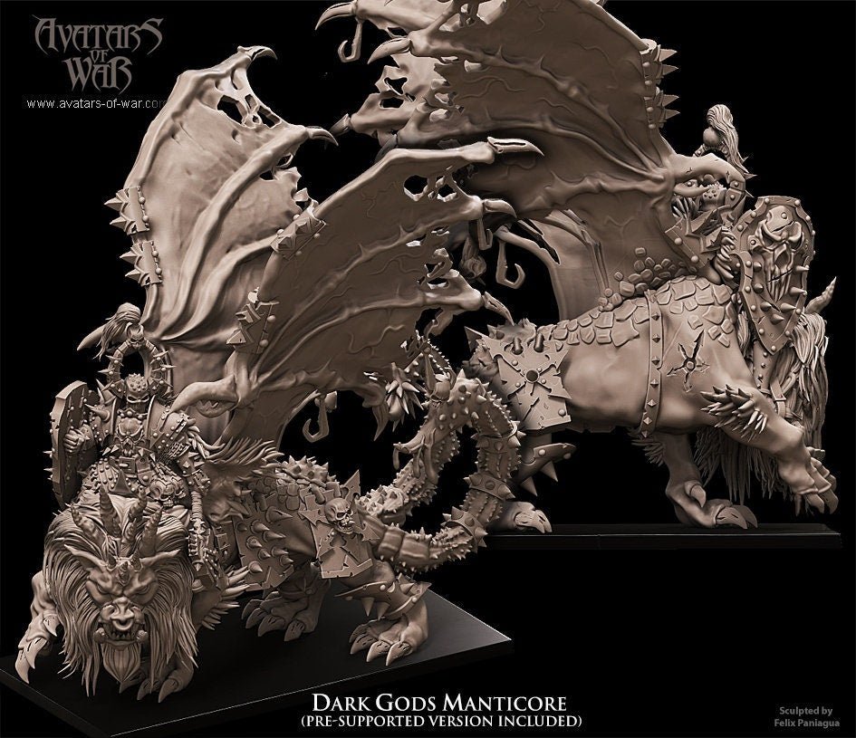 Dark Gods Manticore Rider - Avatars of War - Sigmarite Boutique