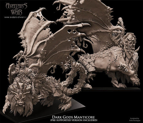 Dark Gods Manticore Rider - Avatars of War - Sigmarite Boutique