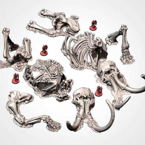 Dead Giant Mammoths - Fantasy Skeleton & Bone Terrain - Txarli Factory - Sigmarite Boutique