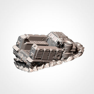 Destroyed Vehicles - Sci-Fi Battlefield Wreckage Terrain - Txarli Factory - Sigmarite Boutique