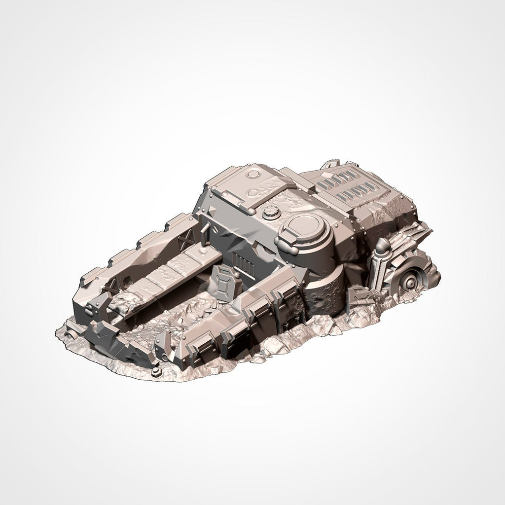 Destroyed Vehicles - Sci-Fi Battlefield Wreckage Terrain - Txarli Factory - Sigmarite Boutique