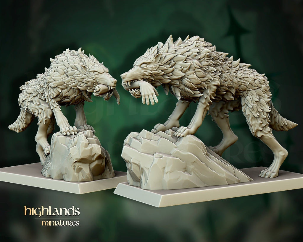 Dire Wolves - Highlands Miniatures - Sigmarite Boutique