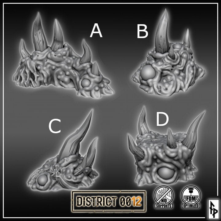 District 0012 - Bile Piles - SciFi Terrain - 3D Printed PLA Plastic - Sigmarite Boutique