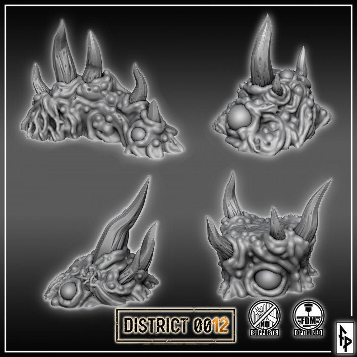 District 0012 - Bile Piles - SciFi Terrain - 3D Printed PLA Plastic - Sigmarite Boutique