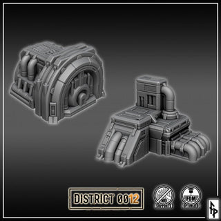 District 0012 - Generators - SciFi Terrain - 3D Printed PLA Plastic - Sigmarite Boutique