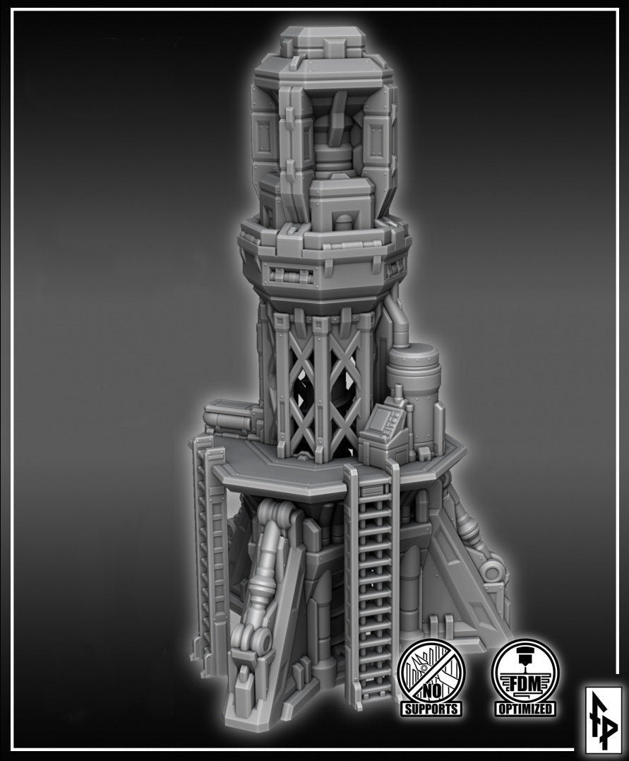 District 0012 - Mining Drill - SciFi Terrain - 3D Printed PLA Plastic - Sigmarite Boutique