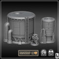 District 0012 - Silos - SciFi Terrain - 3D Printed PLA Plastic - Sigmarite Boutique