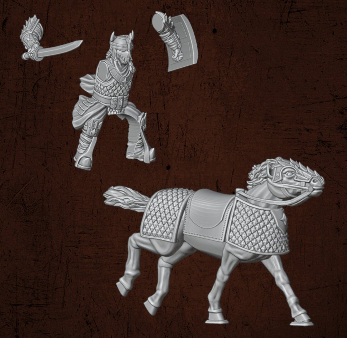 Dragon Guard Cavalry - Dark Lords Fallen Legions - Quartermaster 3D - Sigmarite Boutique