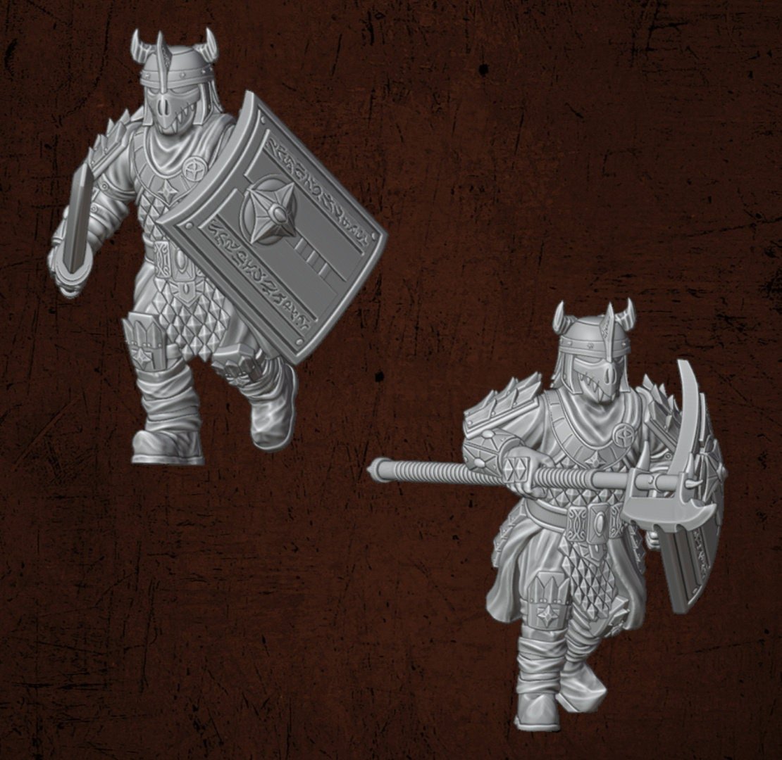 Dragon Guard Warriors - Dark Lords Fallen Legions - Quartermaster 3D - Sigmarite Boutique