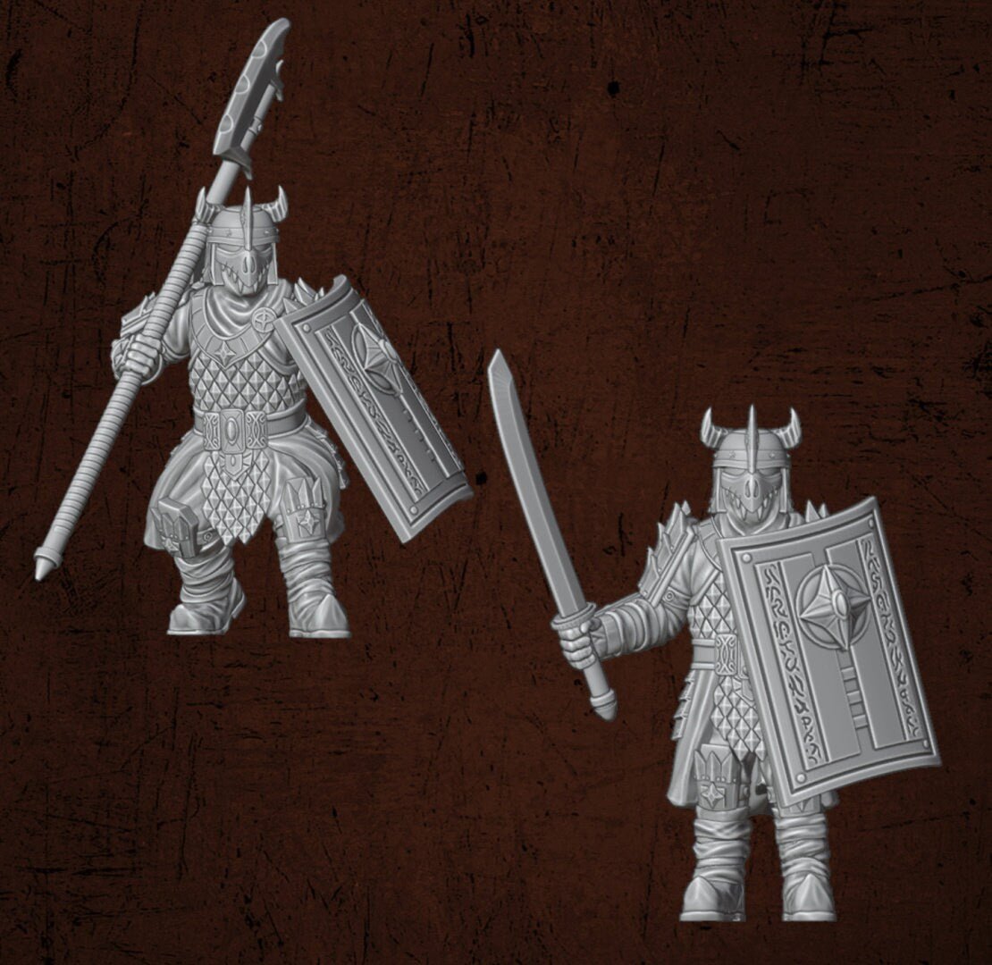 Dragon Guard Warriors - Dark Lords Fallen Legions - Quartermaster 3D - Sigmarite Boutique