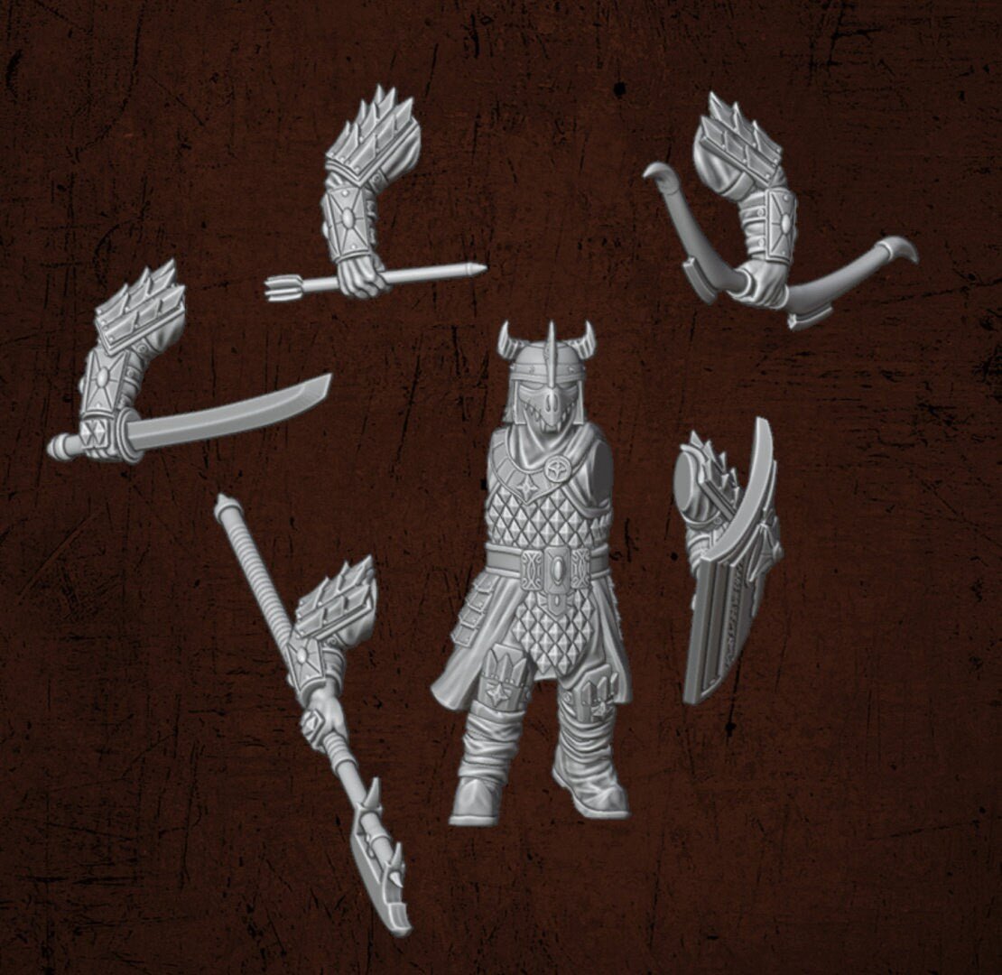 Dragon Guard Warriors - Dark Lords Fallen Legions - Quartermaster 3D - Sigmarite Boutique