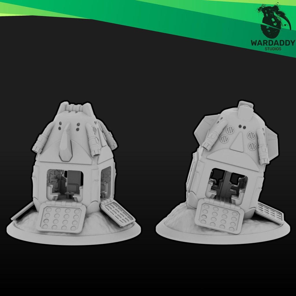Drop Pods - 10mm Sci-Fi Resin Transport or Terrain - Wardaddy Studios - Sigmarite Boutique