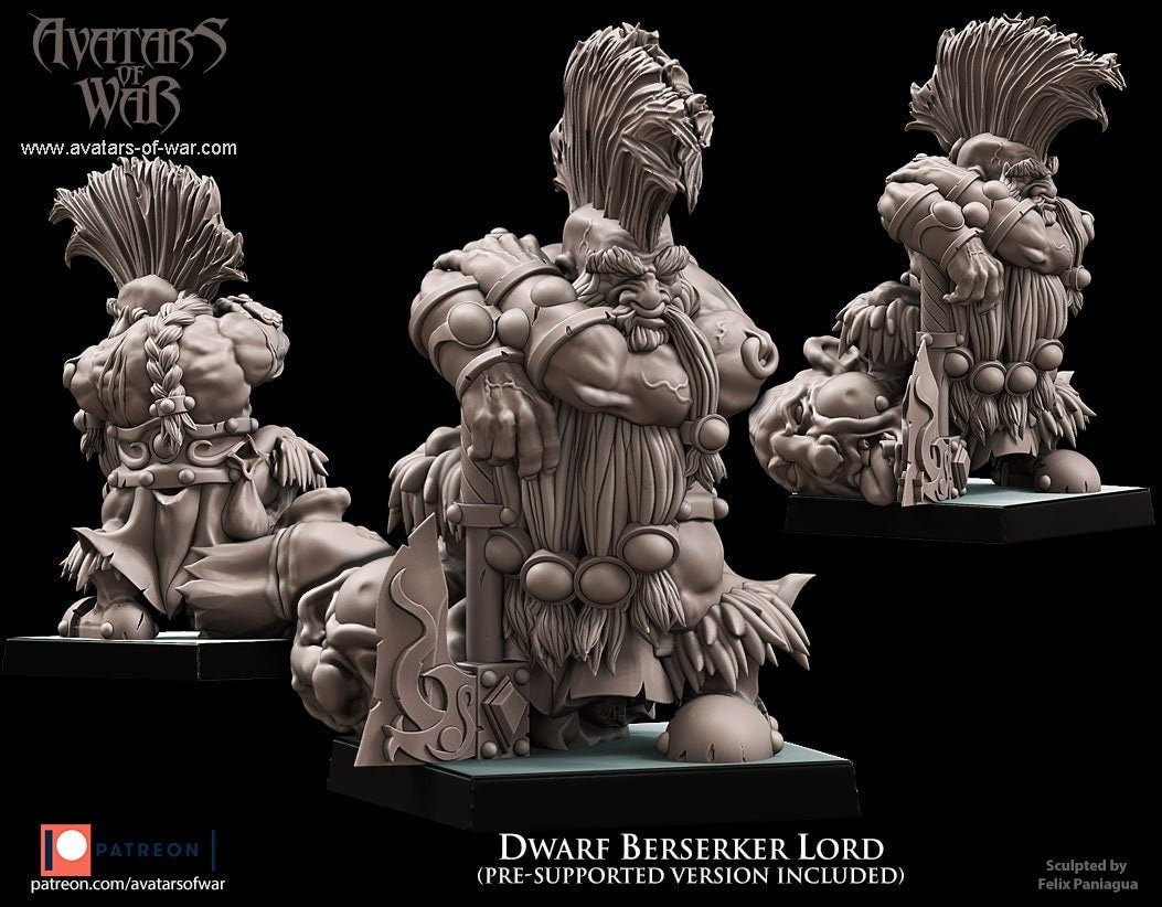 Dwarf Berserker Lord - Avatars of War - Sigmarite Boutique